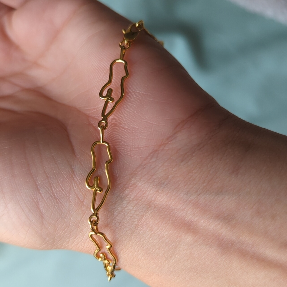 Inamorata figure link bracelet
